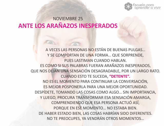 Ante los arañazos inesperados